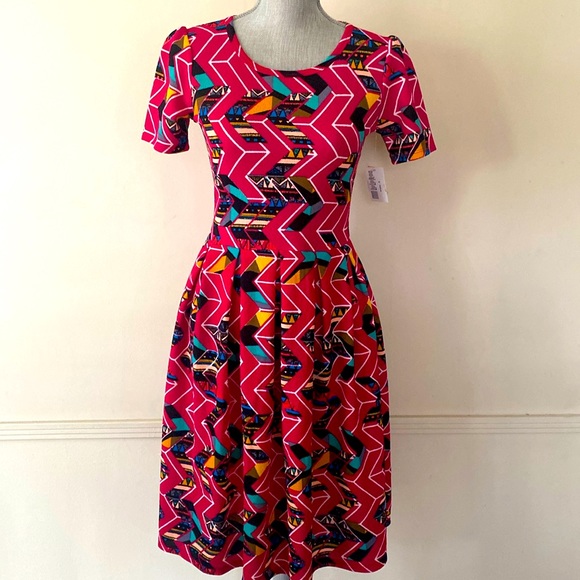 LuLaRoe “AMELIA” MIDI DRESS SIZE SMALL 🌟NWT🌟 - Picture 15 of 16
